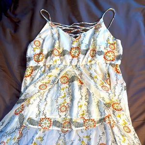 Printed High-Low Tank Top, Size XXL